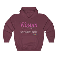 Thumbnail for Printify Hoodie Maroon / S I am a Woman - simple
