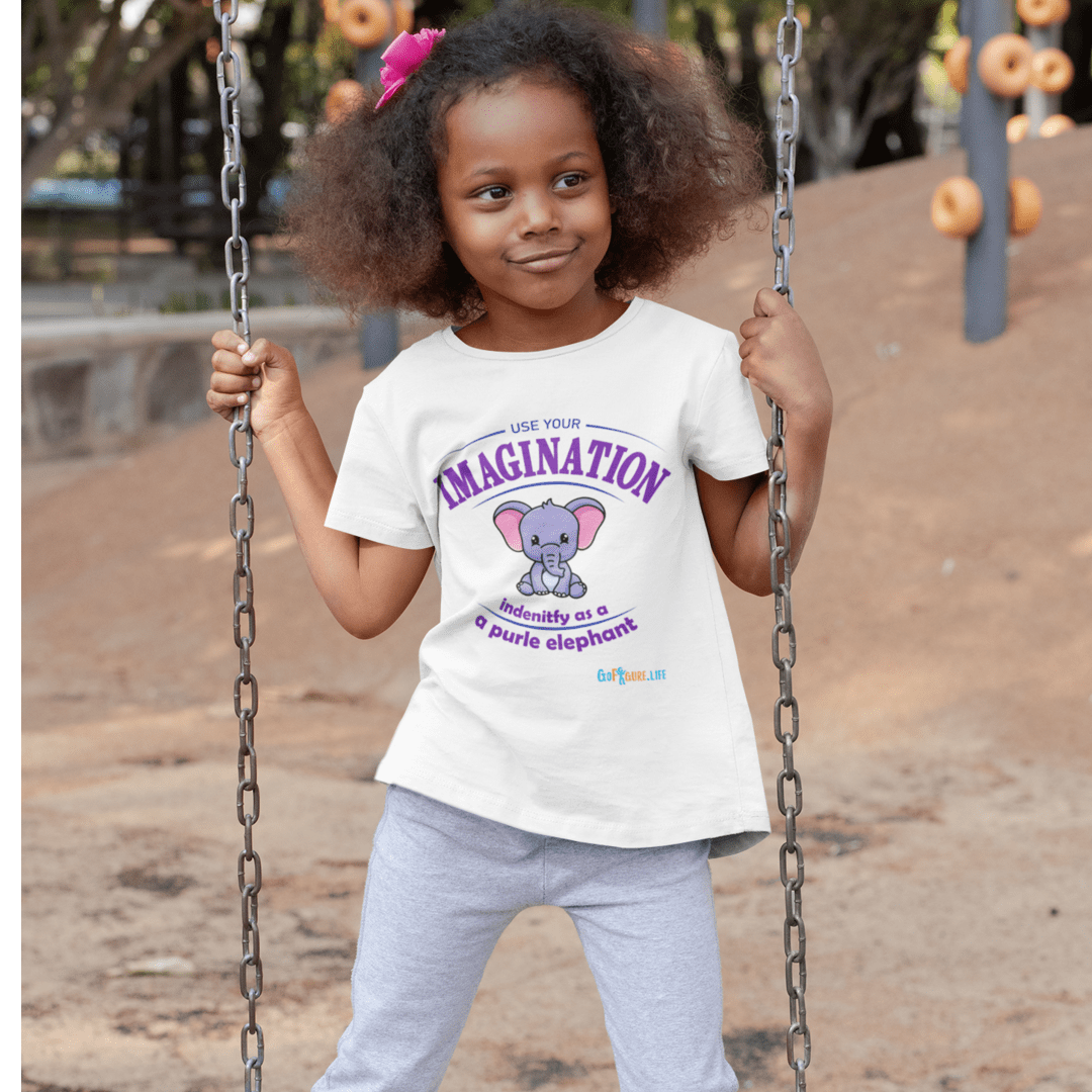 Printify Kids clothes Identify as a purple elephant