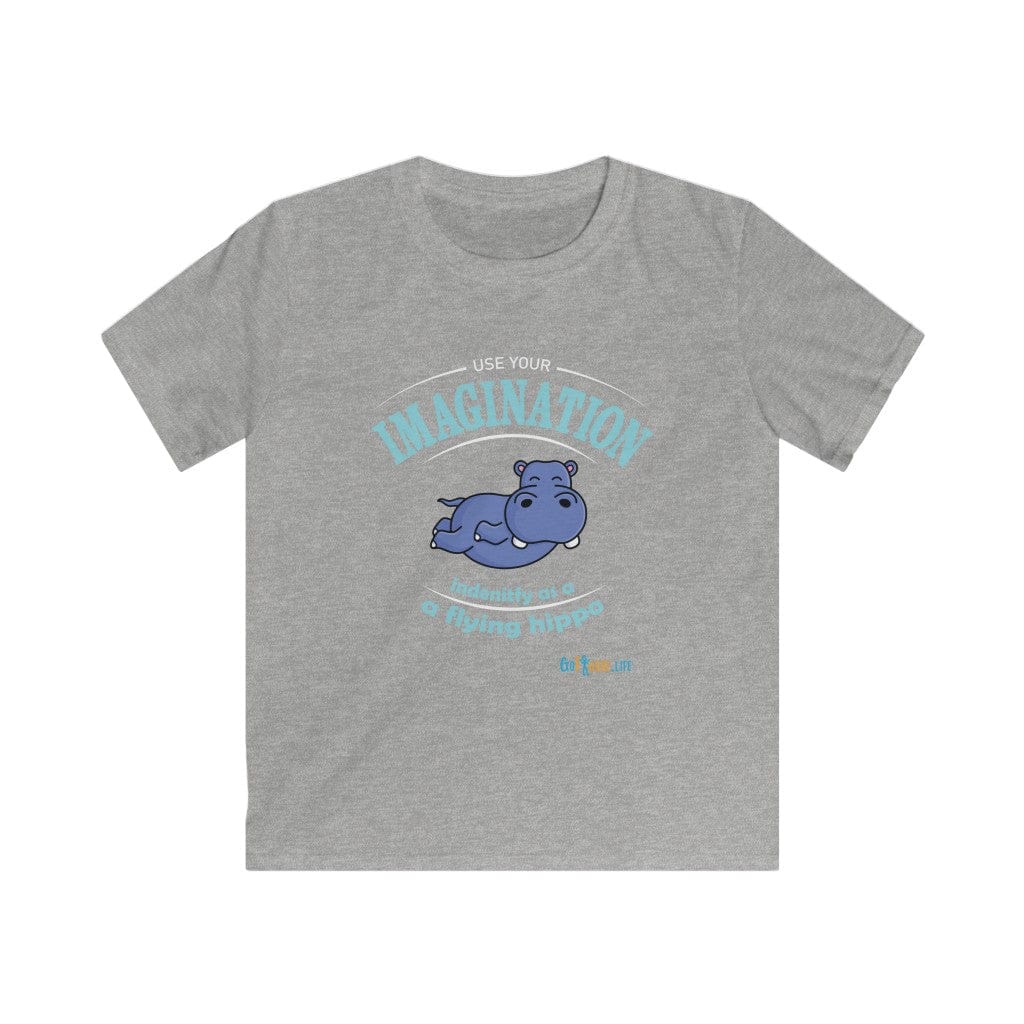 Printify Kids clothes XS / Sport Grey Identify as a flying hippo