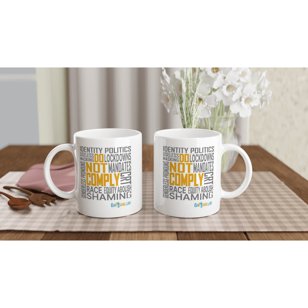 Gelato Mugs White 11oz Ceramic Mug Do Not Comply Mug