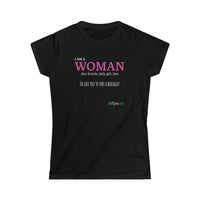Thumbnail for Printify T-Shirt Black / S Women's - I am a Woman - simple