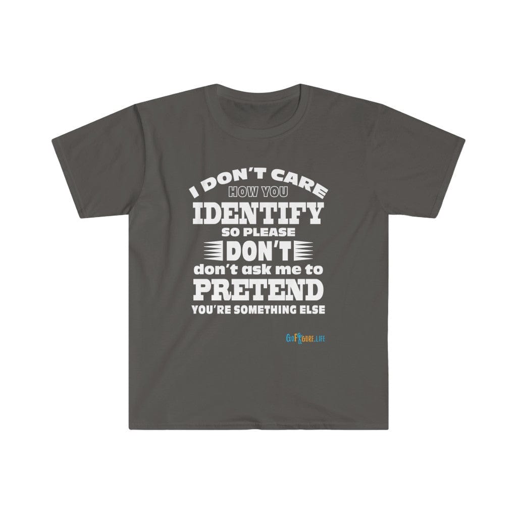 Printify T-Shirt Charcoal / L I don't care