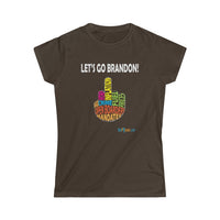 Thumbnail for Printify T-Shirt Dark Chocolate / XL Women's - Let’s go Brandon!