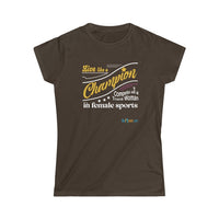 Thumbnail for Printify T-Shirt Dark Chocolate / XL Women's - Live like a Champion