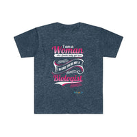 Thumbnail for Printify T-Shirt Heather Navy / L I am a Woman - fancy
