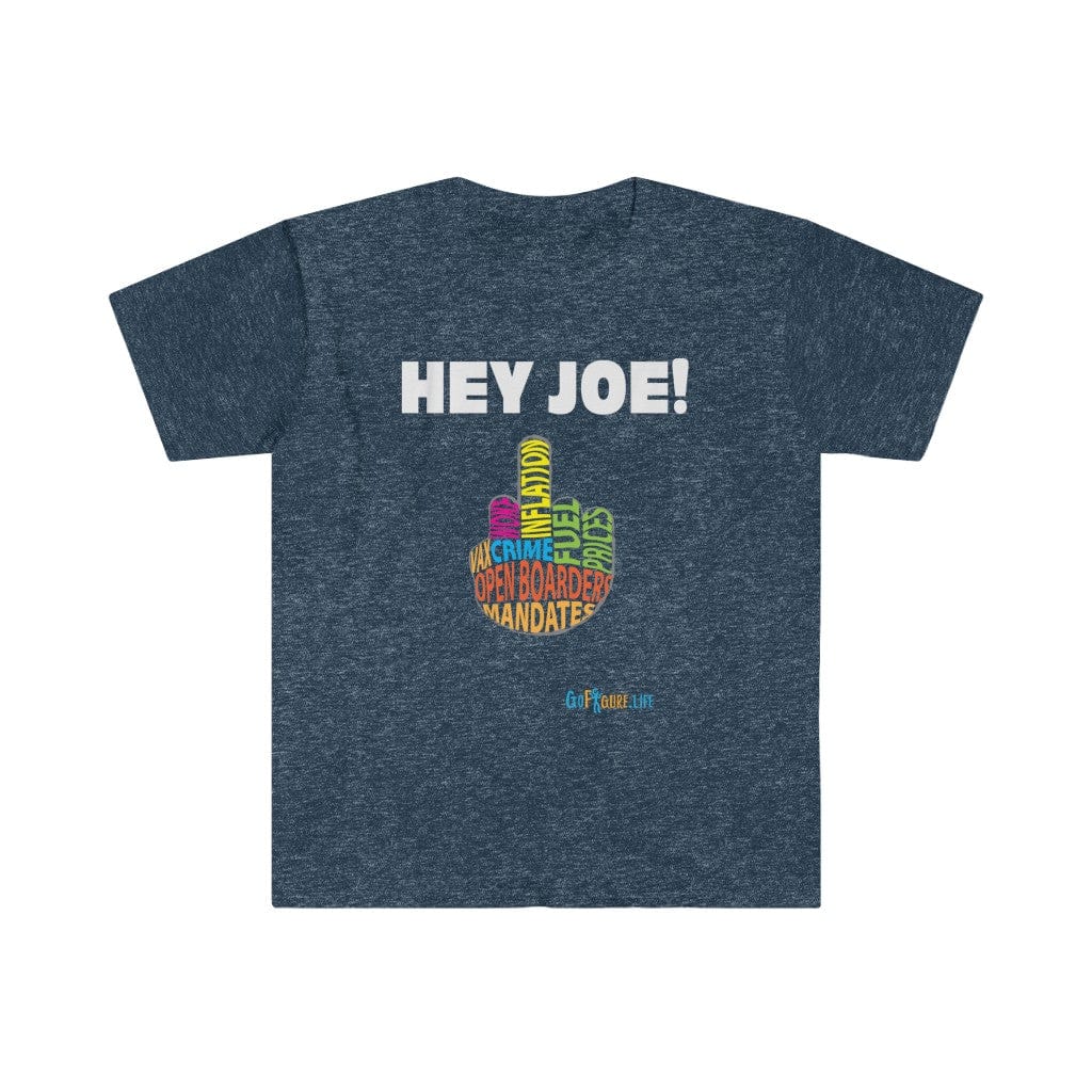 Printify T-Shirt Heather Navy / S Hey Joe Middle Finger