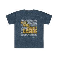 Thumbnail for Printify T-Shirt Heather Navy / S NO to Woke Classrooms