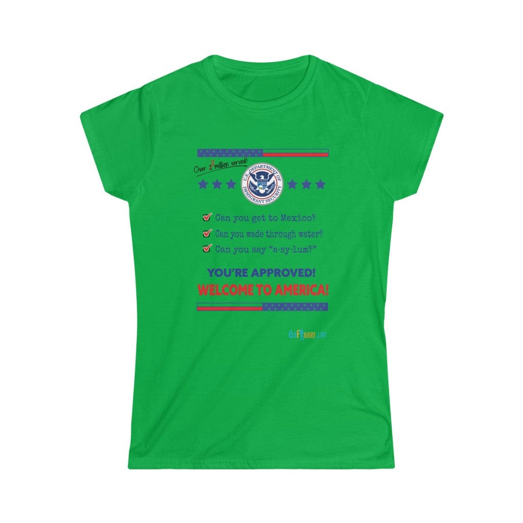 Printify T-Shirt Irish Green / S Women's - Welcome to America