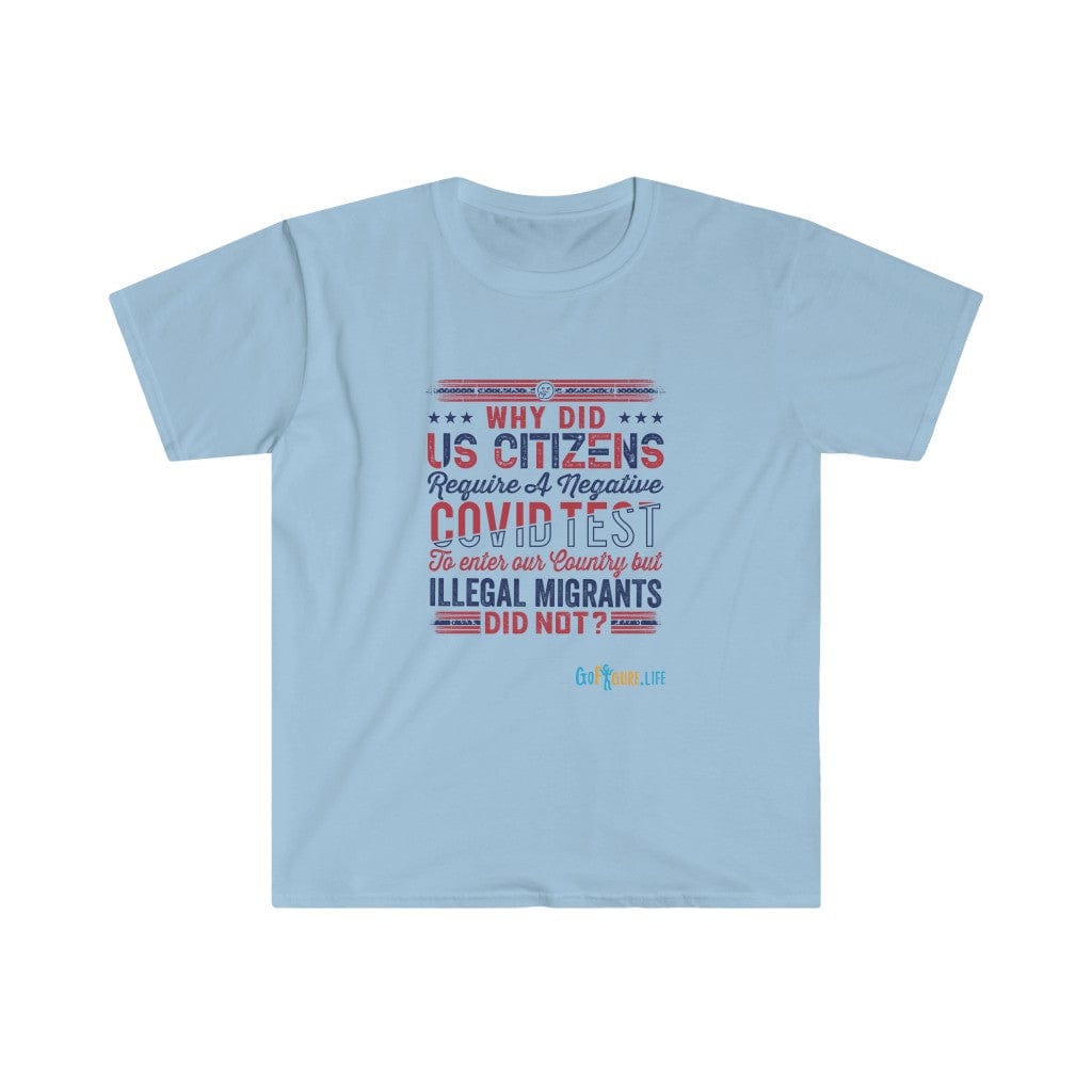 Printify T-Shirt Light Blue / L COVID Hypocrites