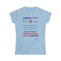 Thumbnail for Printify T-Shirt Light Blue / S Women's - Welcome to America
