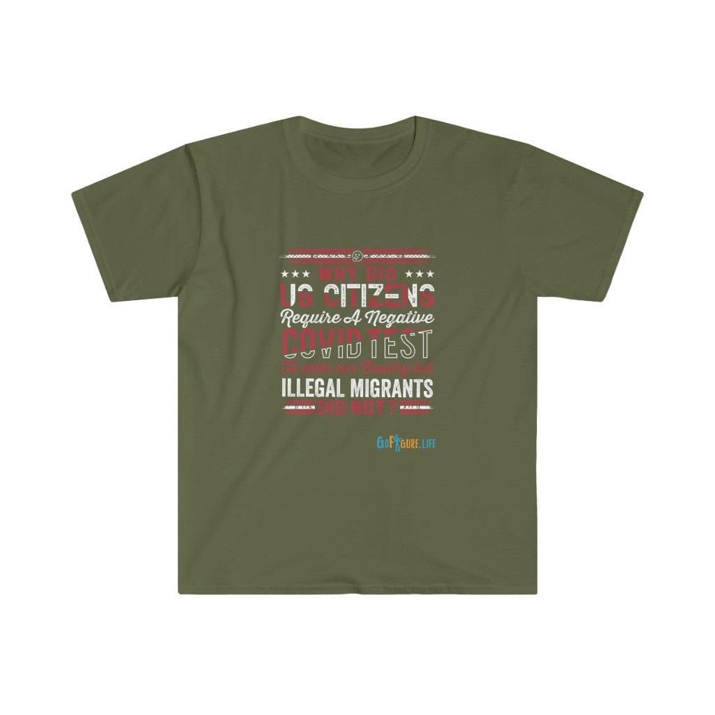 Printify T-Shirt Military Green / S COVID Hypocrites