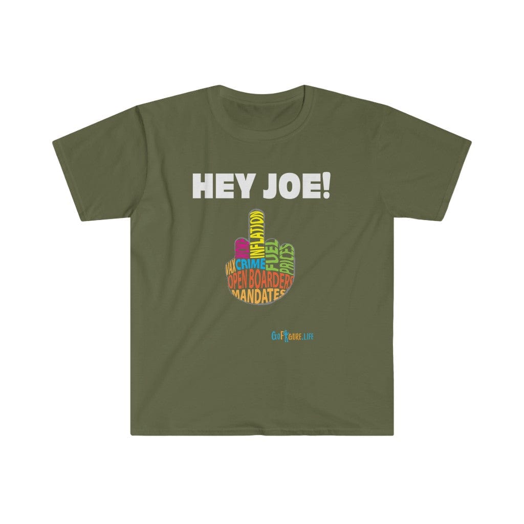 Printify T-Shirt Military Green / S Hey Joe Middle Finger