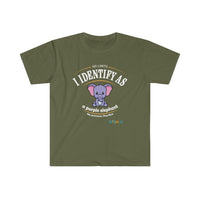 Thumbnail for Printify T-Shirt Military Green / S Identify as a Purple Elephant!