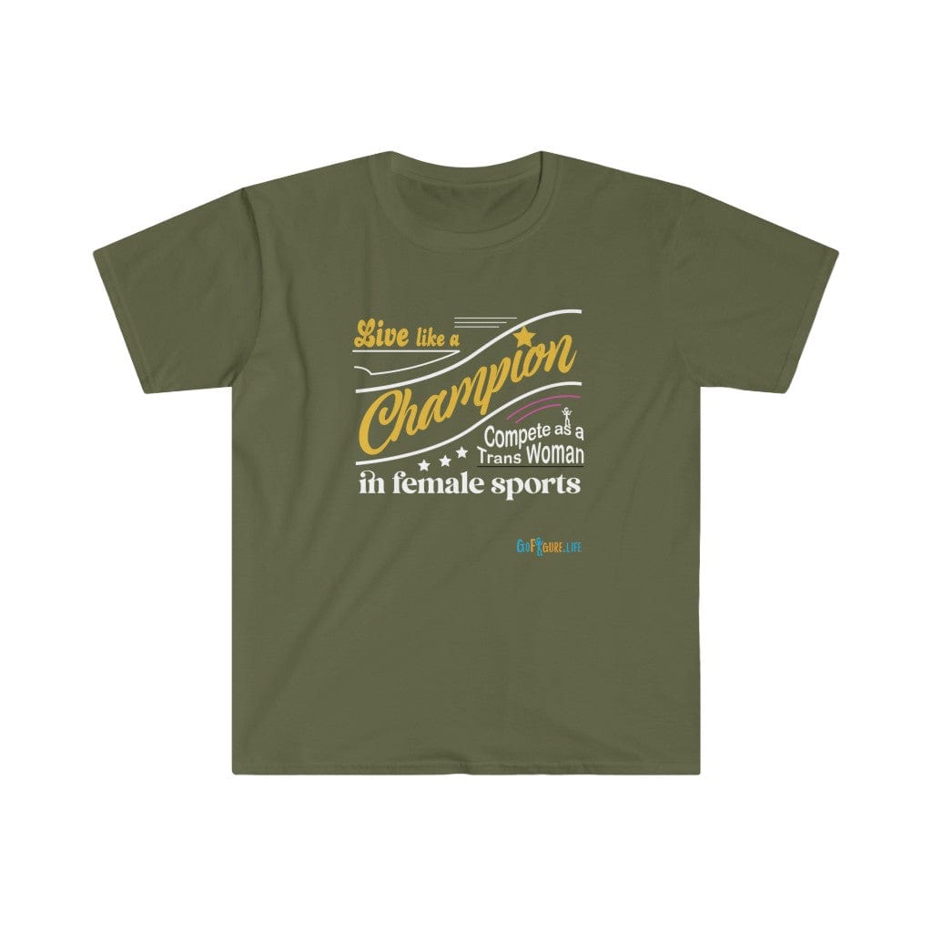 Printify T-Shirt Military Green / S Live like a Champion