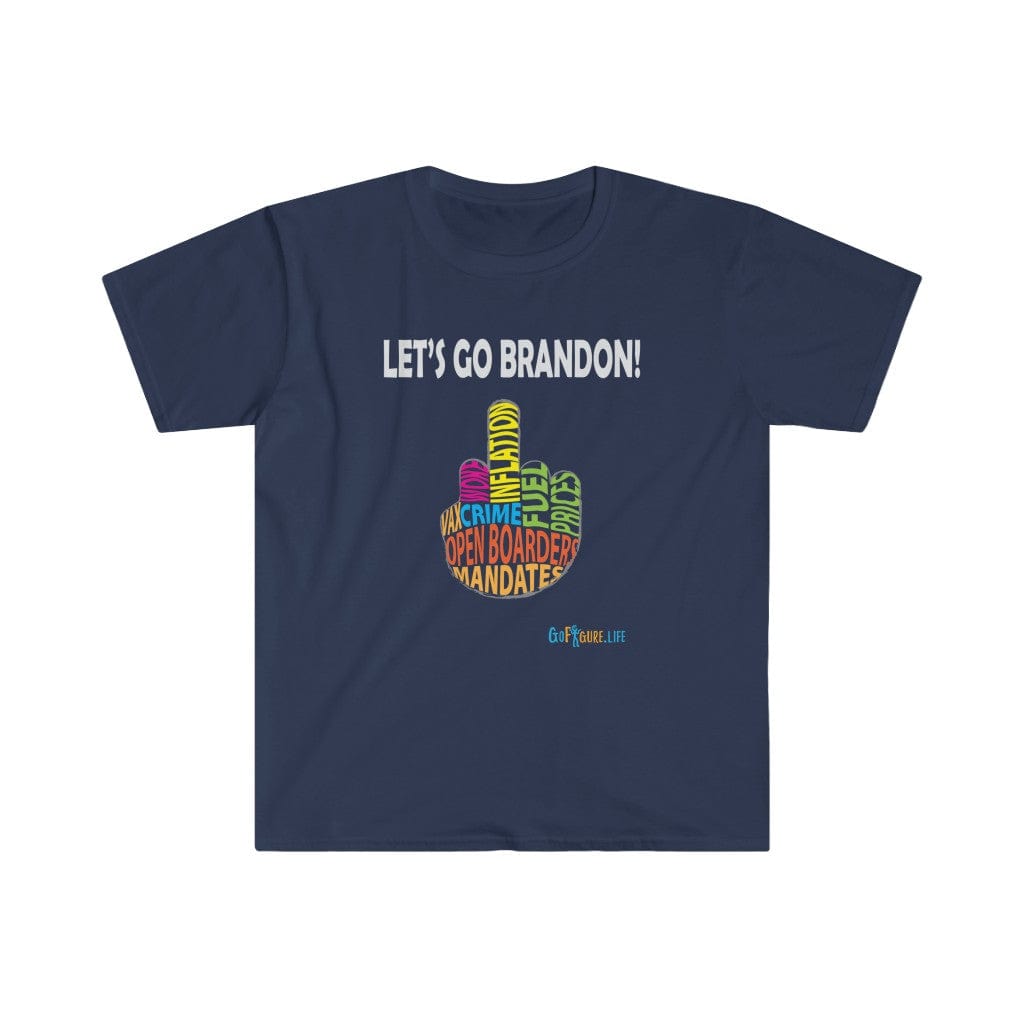 Printify T-Shirt Navy / S Let’s go Brandon!