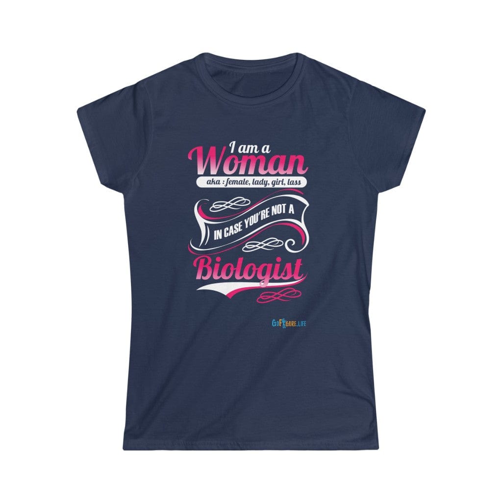Printify T-Shirt Navy / S Women's - I am a Woman - fancy