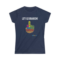 Thumbnail for Printify T-Shirt Navy / S Women's - Let’s go Brandon!