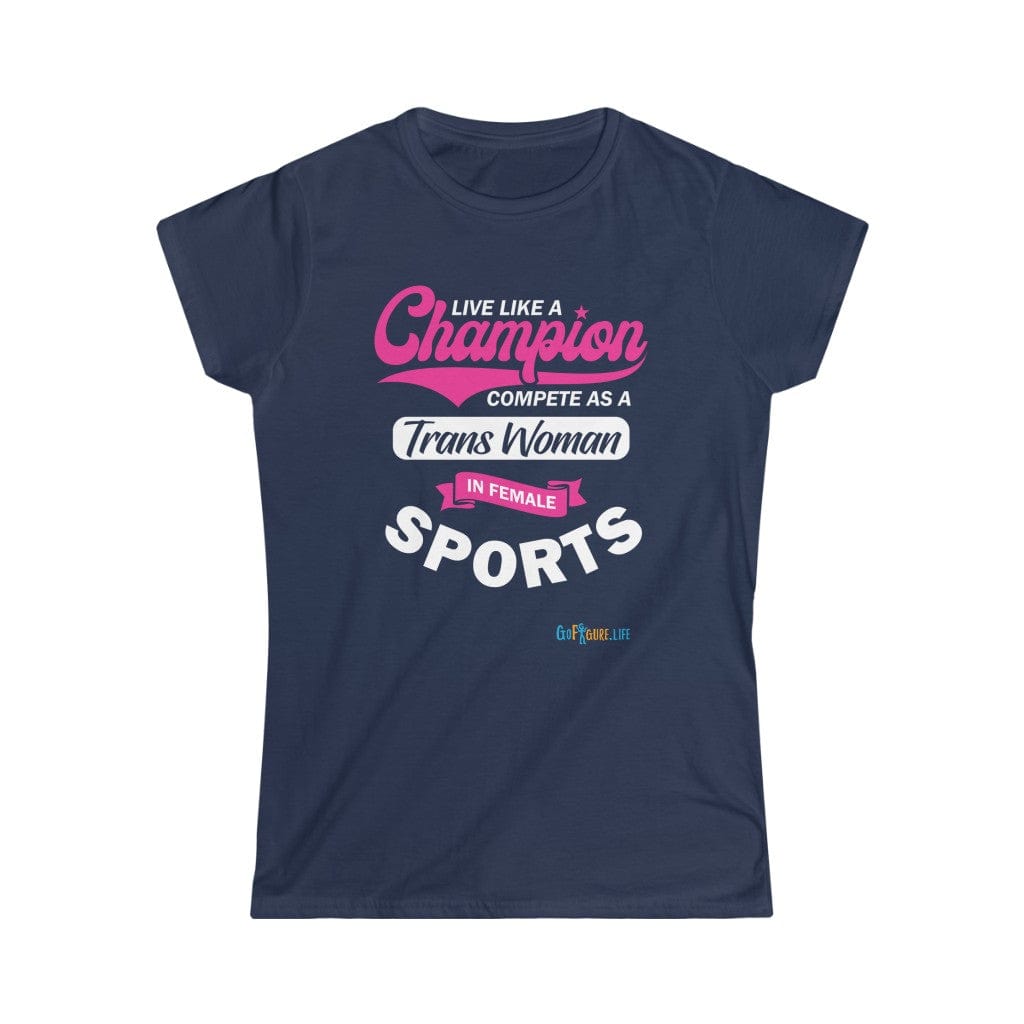 Printify T-Shirt Navy / S Women's - Live Like a Champion 2