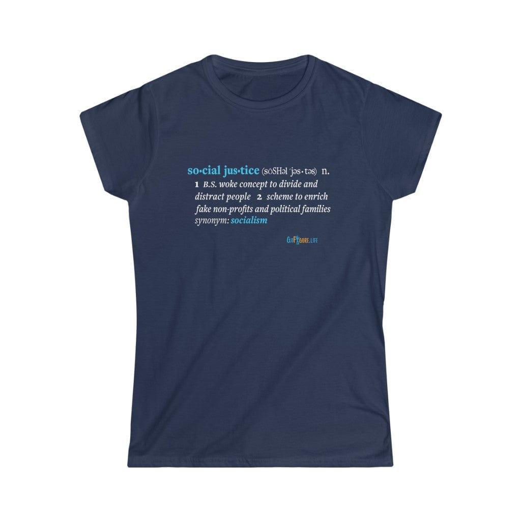 Printify T-Shirt Navy / S Women's - Social Justice