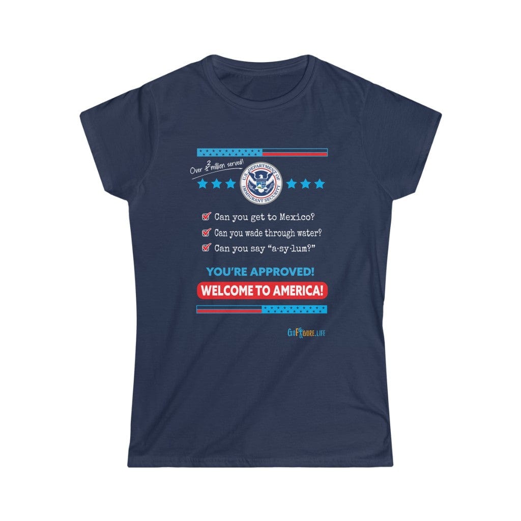 Printify T-Shirt Navy / S Women's - Welcome to America