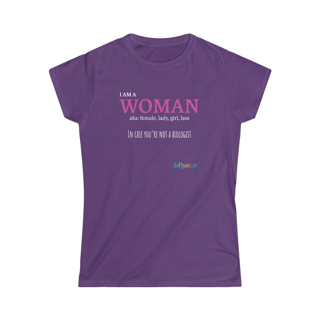 Printify T-Shirt Purple / S Women's - I am a Woman - simple
