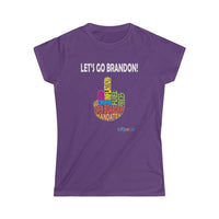 Thumbnail for Printify T-Shirt Purple / S Women's - Let’s go Brandon!