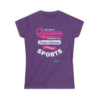 Thumbnail for Printify T-Shirt Purple / S Women's - Live Like a Champion 2