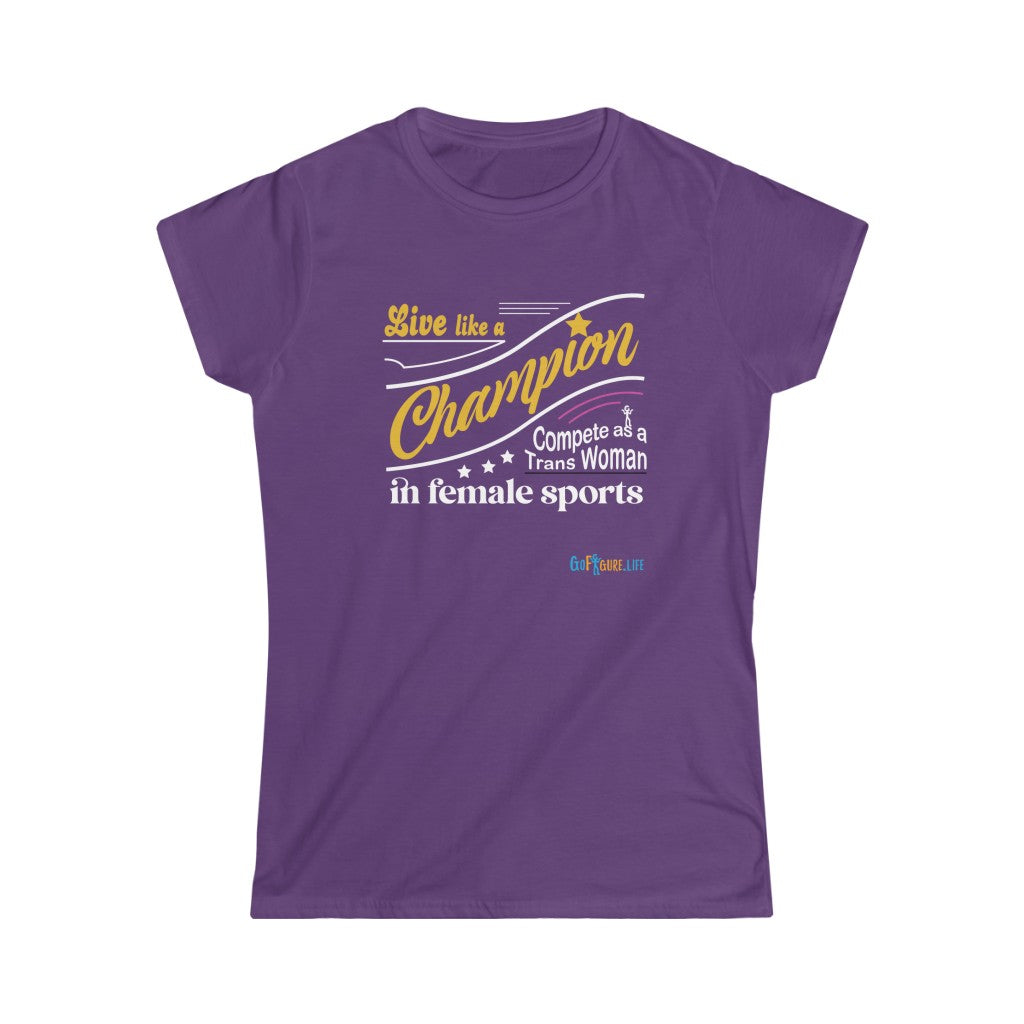 Printify T-Shirt Purple / S Women's - Live like a Champion