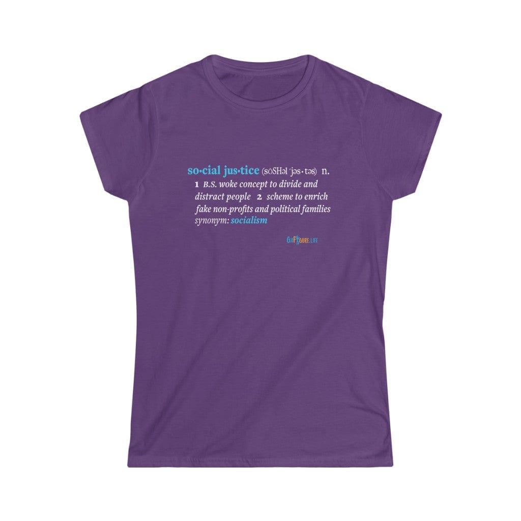 Printify T-Shirt Purple / S Women's - Social Justice