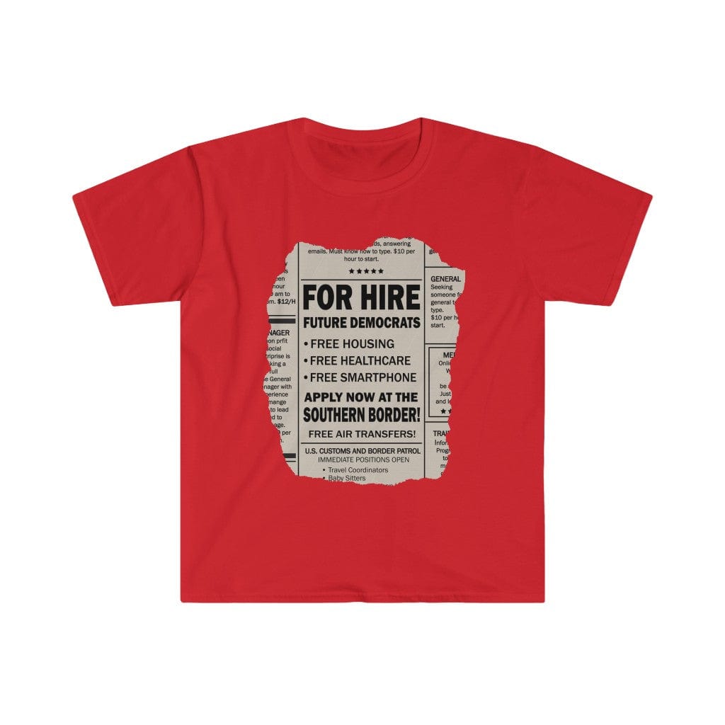 Printify T-Shirt Red / L Democrats for Hire