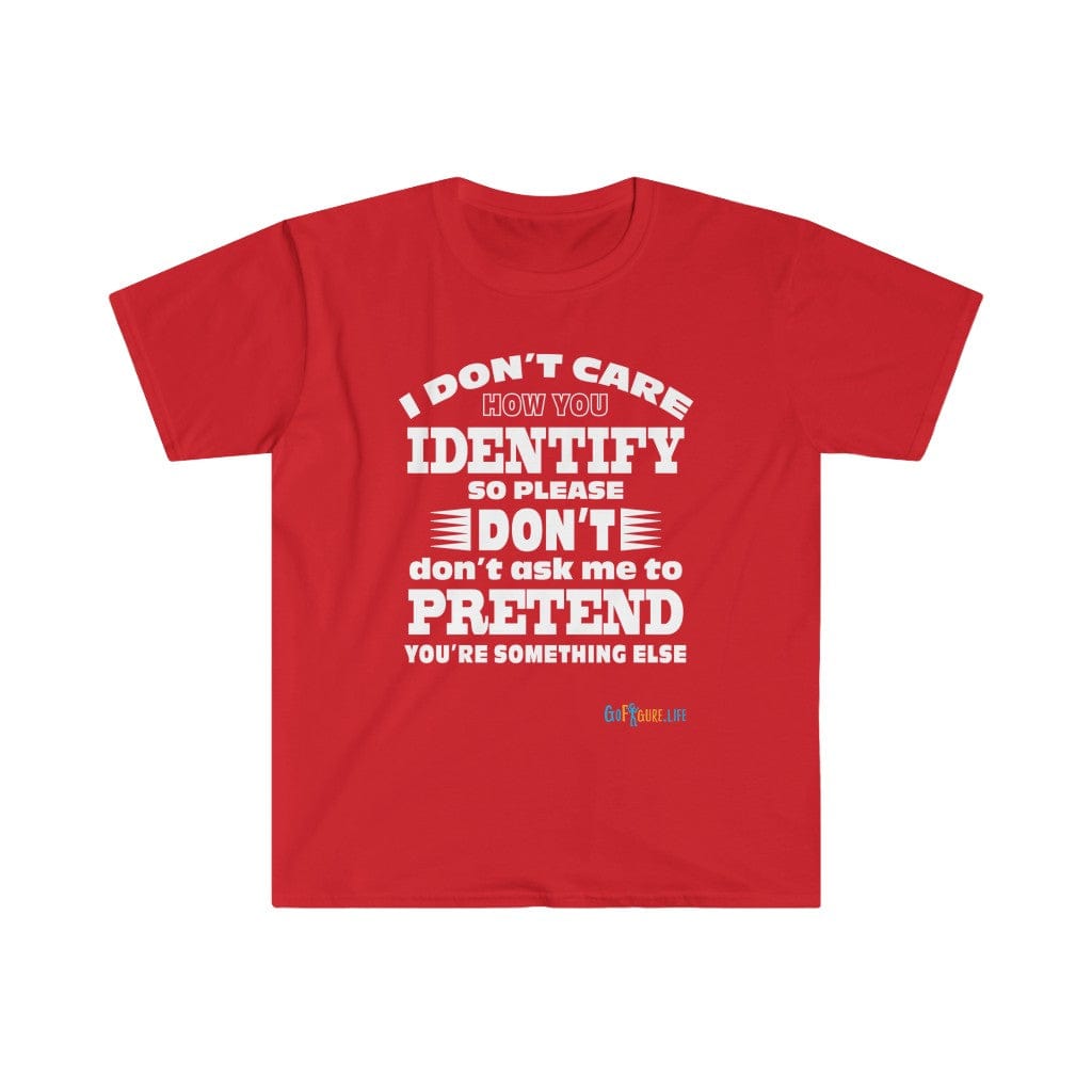 Printify T-Shirt Red / S I don't care