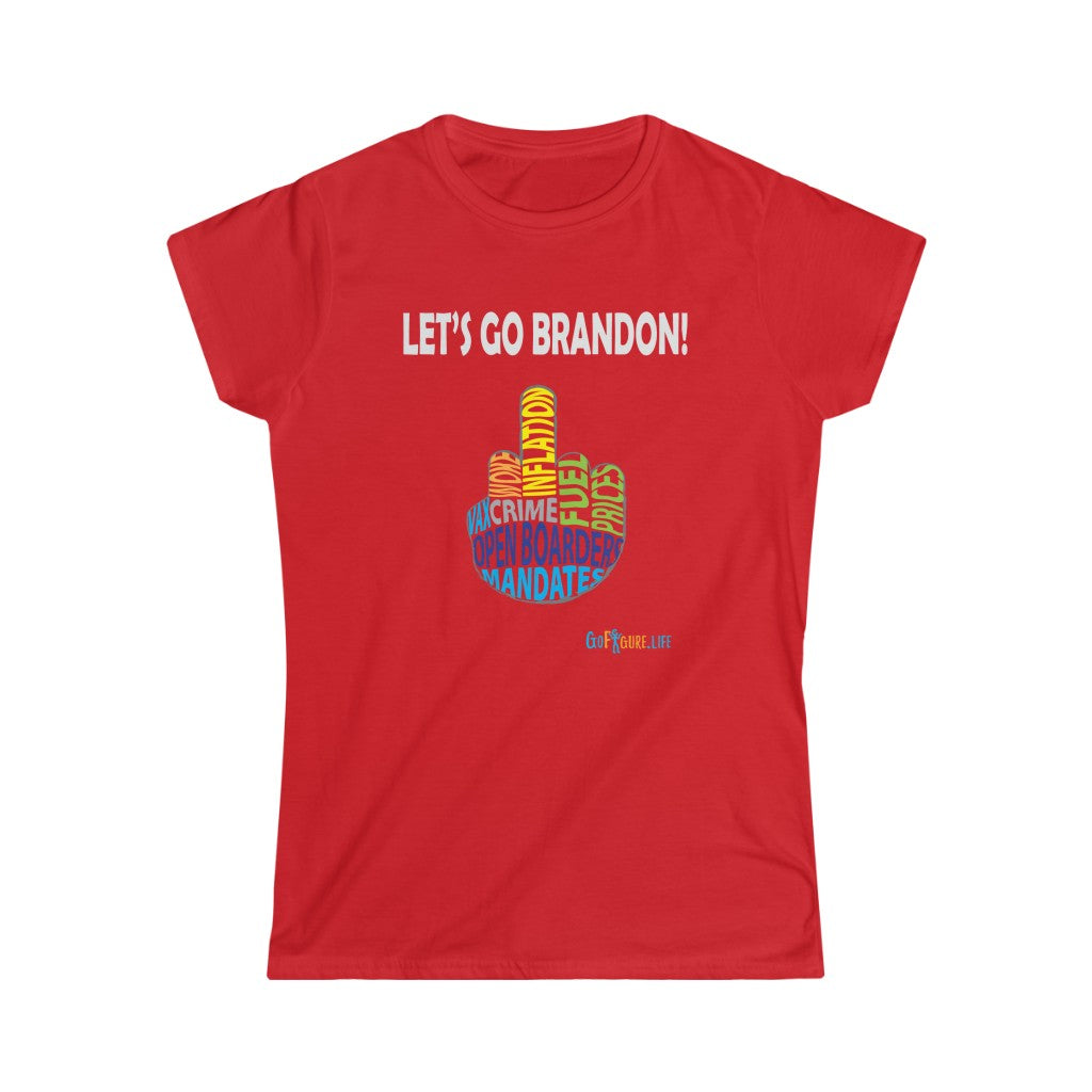 Printify T-Shirt Red / S Women's - Let’s go Brandon!