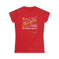 Thumbnail for Printify T-Shirt Red / S Women's - Live like a Champion