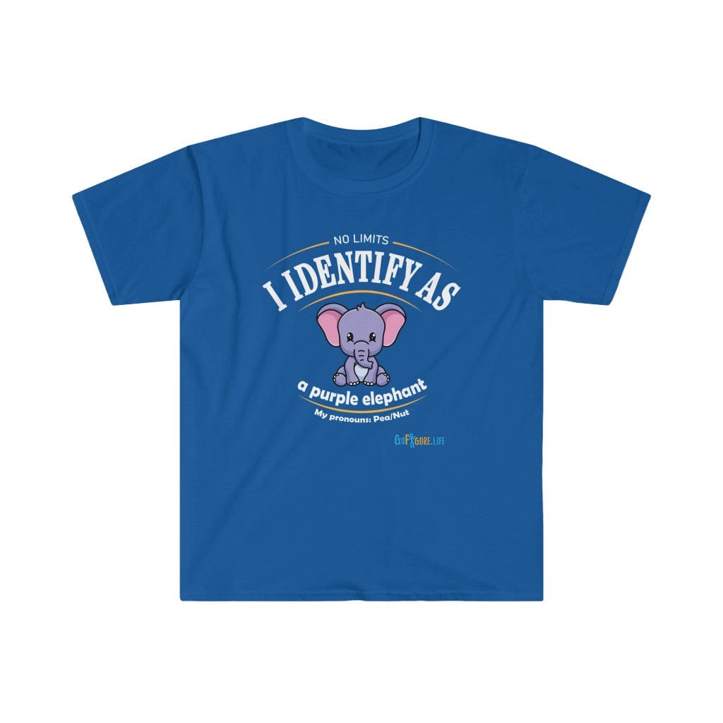Printify T-Shirt Royal / L Identify as a Purple Elephant!