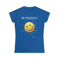 Thumbnail for Printify T-Shirt Royal / S Women's - Pronouns are Funny