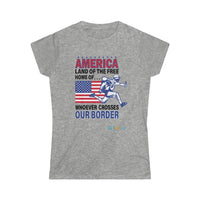 Thumbnail for Printify T-Shirt Sport Grey / S Women's - Land of the Free