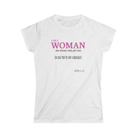 Thumbnail for Printify T-Shirt White / S Women's - I am a Woman - simple