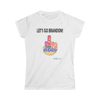 Thumbnail for Printify T-Shirt White / S Women's - Let’s go Brandon!