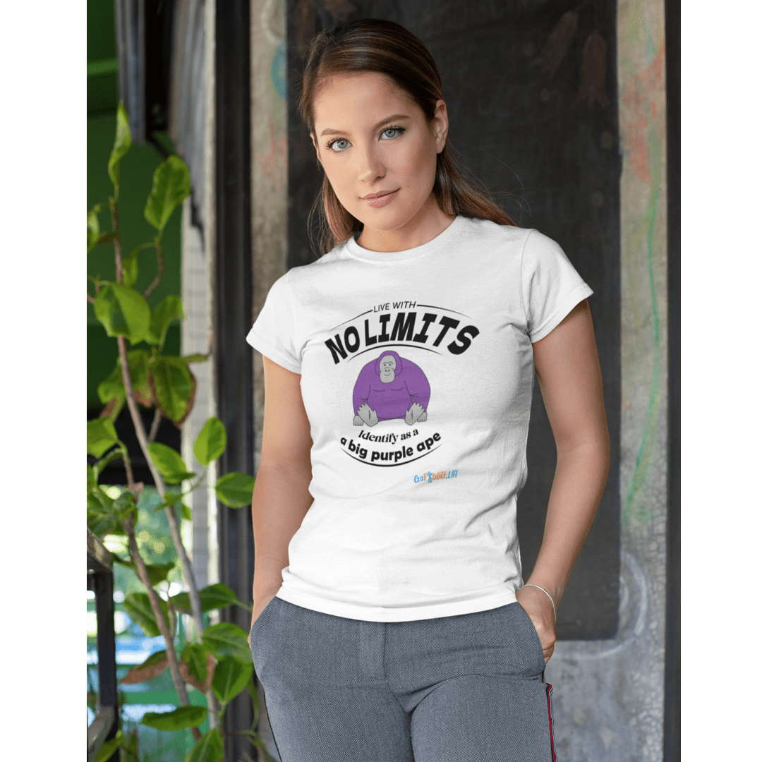 Printify T-Shirt Women's - Identify as a Purple Ape