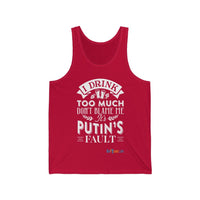 Thumbnail for Printify Tank Top L / Red Putin's Fault