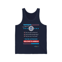 Thumbnail for Printify Tank Top XS / Navy Welcome to America