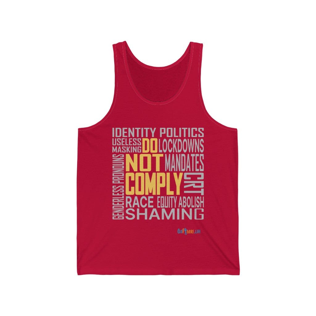 Printify Tank Top XS / Red Do Not Comply
