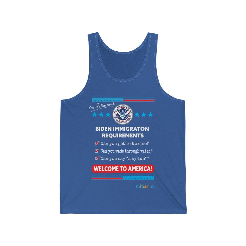 Printify Tank Top XS / True Royal Immigration Requirements
