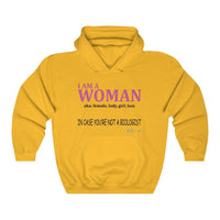 Thumbnail for Printify Hoodie Gold / L I am a Woman - simple