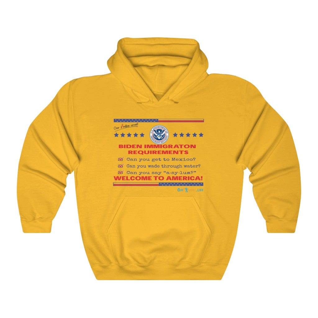 Printify Hoodie Gold / L Immigration Requirements