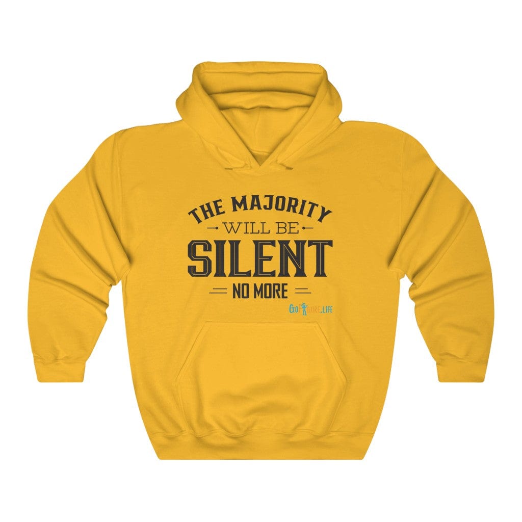 Printify Hoodie Gold / S Silent No More
