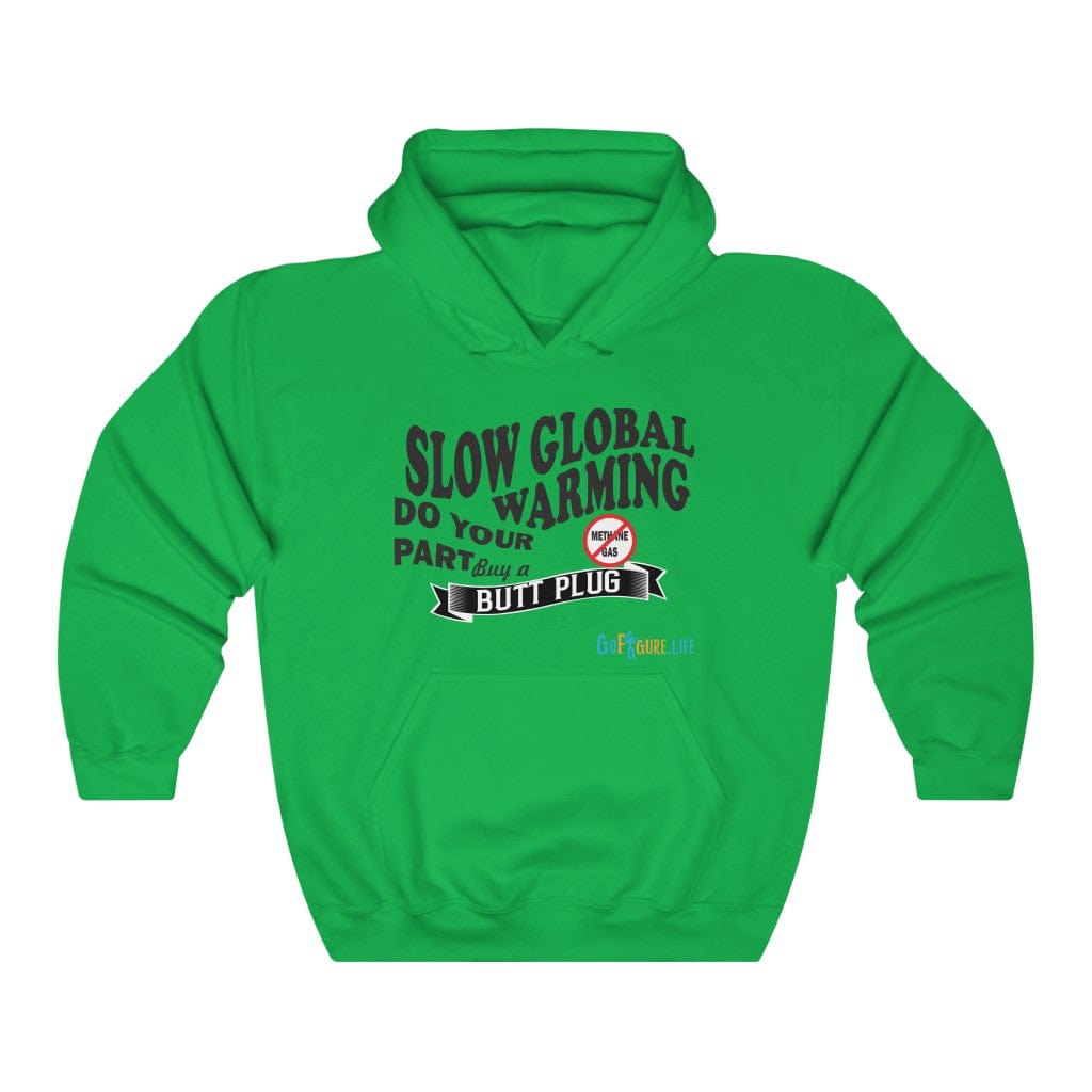 Printify Hoodie Irish Green / L Stop Global Warming