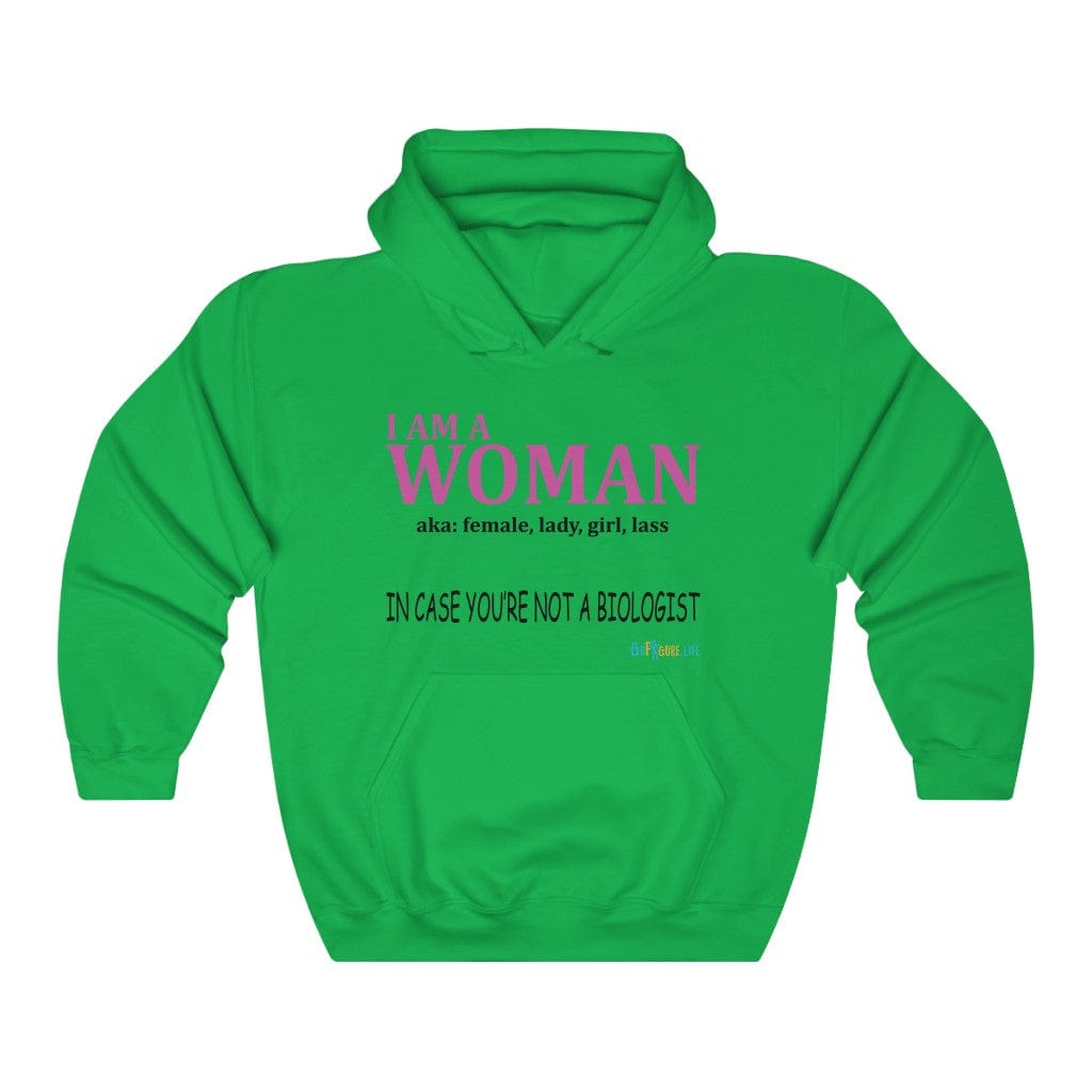 Printify Hoodie Irish Green / S I am a Woman - simple