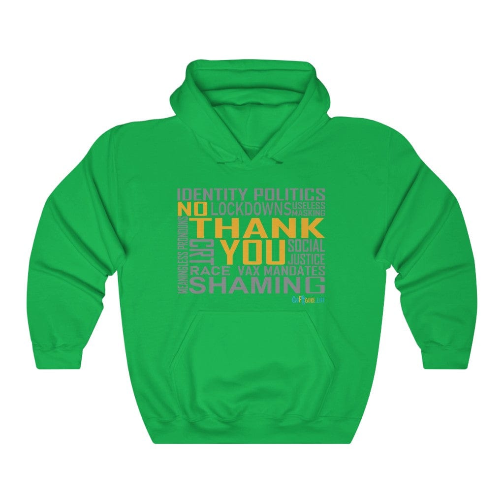 Printify Hoodie Irish Green / S No Thank You