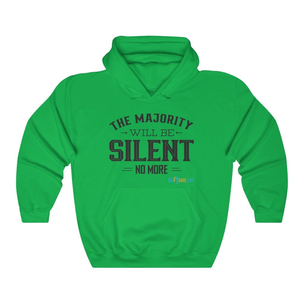 Printify Hoodie Irish Green / S Silent No More